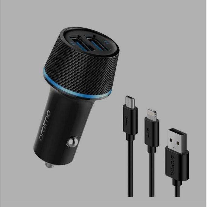 Oraimo OCC-21DML Highway Car Charger With 2-In-1 Lightning & Micro USB Cable