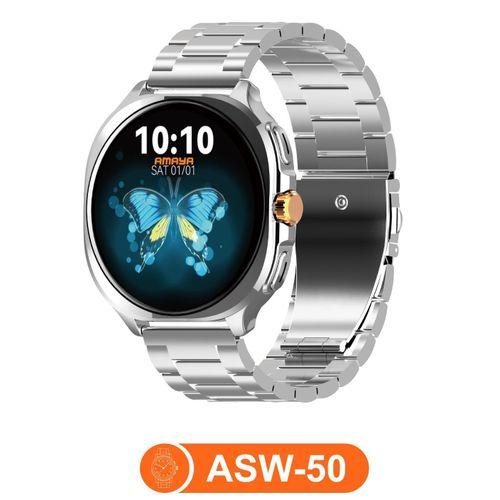 Amaya ASW-50 Watch Lite AMOLED METALLIC Smart Watch – A stylish and functional smartwatch that helps you track fitness, stay connected, and manage daily activities with ease