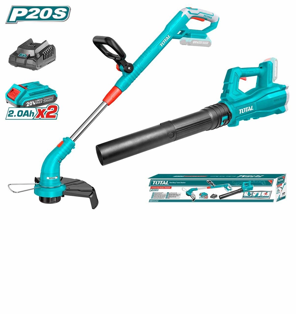 Total TOSLI23024 20V Cordless 2 pcs Combo  Kit Grass Trimmer